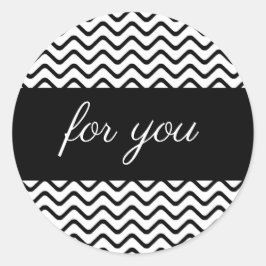 シェブロンモダンギフトラウンドラベルシール ラウンドシール