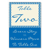 シェブロンリネンBuncoのテーブルカード#2 テーブルナンバー (正面)