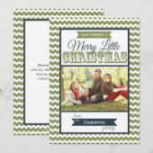 シェブロンリメリートルクリスマスフラットカード シーズンカード (正面/裏面)