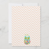 シェブロンレインボウルズインツリーベビーシャワー招待状 招待状 (裏面)