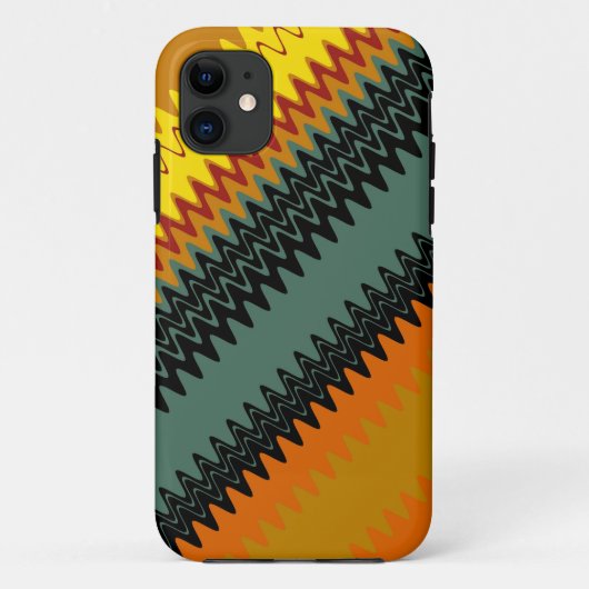 シェブロンレトロジグストライプグザグアートデザイン Case-Mate iPhoneケース (裏面)