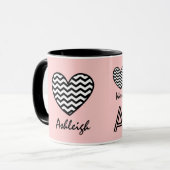 シェブロン世界の最も素晴らしい叔母さんのハートV09 マグカップ (正面左)