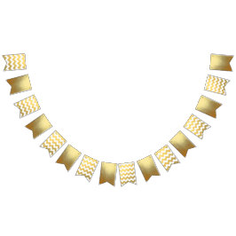 シェブロン及び金ゴールドのパーティーの旗布の旗 バンティングフラッグ