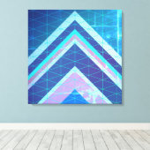 シェブロン型アローズ抽象芸術スタイル キャンバスプリント (インサイチュ (ウッドフロア))