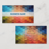 シェブロン多彩な六角形パターン3 名刺 (正面/裏面)