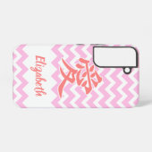 シェブロン日本の柄で恋をする SAMSUNG GALAXYケース (裏面横)