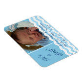 シェブロン柄の男の子の誕生発表マグネット マグネット (右側)