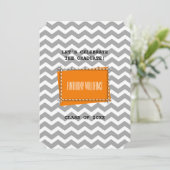 シェブロン柄カスタム卒業式パーティー 招待状 (スタンド正面)