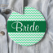 シェブロン模様、ミントグリーン 缶バッジ (インサイチュ)