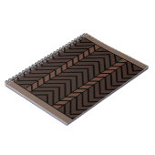 シェブロン模様（茶色） ノートブック (左側)