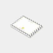 シェブロン灰色のネオン黄色いAppleの先生 ポストイット (アングル)