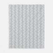 シェブロン灰色の手描きのパターン フリースブランケット (正面)