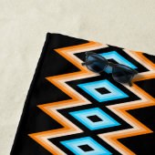 シェブロン熱帯名前をカスタムするモダンパターンビーチ ビーチタオル (インサイチュ)