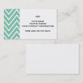 シェブロン真新しい緑のパターン2 名刺 (正面/裏面)