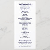 シェブロン結婚式 プログラム (裏面)