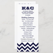 シェブロン結婚式 プログラム (正面/裏面)