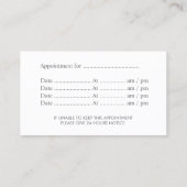 シェブロン美容師アポイントメント名刺 予約カード (裏面)