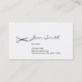 シェブロン美容師アポイントメント名刺 予約カード (正面)