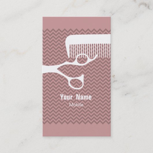 シェブロン美容師 名刺 (正面)