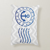 シェブロン航海の&いかりシール アクセントクッション (裏面(縦))