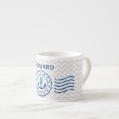 シェブロン航海の&いかりシール エスプレッソカップ (正面右)