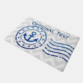 シェブロン航海の&いかりシール ドアマット (アングル)