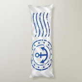 シェブロン航海の&いかりシール ボディピロー (裏面 (縦))