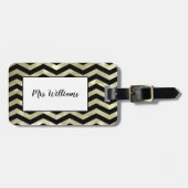 シェブロン金ゴールドミセス・ラゲッジタグ ラゲッジタグ (正面横)