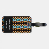 シェブロン鮮やかラジカルサマー&名前をカスタムする ラゲッジタグ (裏面横)