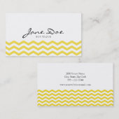 シェブロン黄色く堅いパターン 名刺 (正面/裏面)