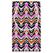 シェブロン黒く、オレンジ、およびピンクの手描きのパターン スモールペーパーバッグ (裏面)