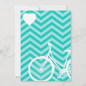 シェブロン おしゃれな自転車 ブライダルシャワーの招待状 招待状 (裏面)