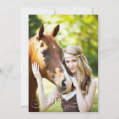 シェブロン・チャルクボード卒業 招待状 (裏面)