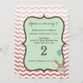 シェブロン・バニー 招待状 (正面/裏面)