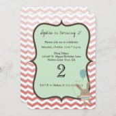 シェブロン・バニー 招待状 (正面/裏面)