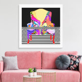 シェブロン + パターンズ キャンバスプリント (インサイチュ (リビング))