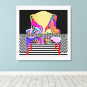 シェブロン + パターンズ キャンバスプリント (インサイチュ (ウッドフロア))