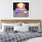 シェブロン + パターンズ キャンバスプリント (インサイチュ (寝室))