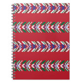 シェブロン・フェア島シームレスパターン・デザイン選手 ノートブック (正面)
