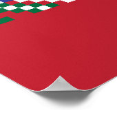 シェブロン・フェア島シームレスパターン・デザイン選手 ポスター (角)