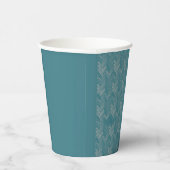 シェブロン、ヘリンボーンパターン、ターコイズ 紙コップ (右)