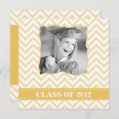 シェブロン|卒業パーティー 招待状 (正面/裏面)