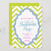シェブロン-女の子夜BACHELORETTE-招待状 招待状 (正面/裏面)