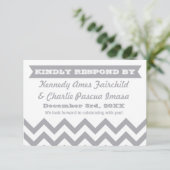 シェブロン 結婚式 出席確認カード 出欠カード (スタンド正面)