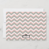 シェブロンSipアンドシー新生児ガール写真テンプレート 招待状 (裏面)