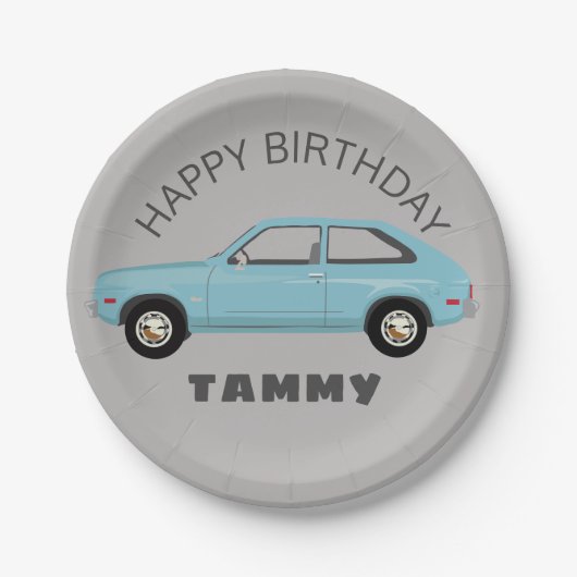 シェブローシェヴェットベットレトロクラシック車 ペーパープレート (正面)