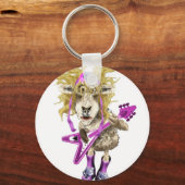 シェプシャガロックンロールヒツジ キーホルダー (正面)