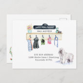 シェプドッグのムドローム移動案内はがき 案内ポストカード (正面/裏面)