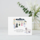 シェプドッグのムドローム移動案内はがき 案内ポストカード (スタンド正面)