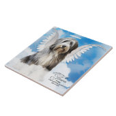 シェプドッグエンジェルパーソナライズされたドッグメモリアル タイル (側面)